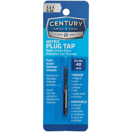 Century Drill & Tool Century Drill & Tool 3.0x0.50 Carbon Steel Metric Tap 97300